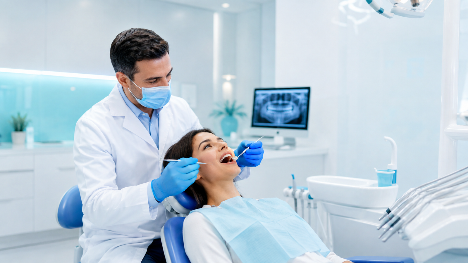 Comprehensive dental treatment in a modern dental clinic